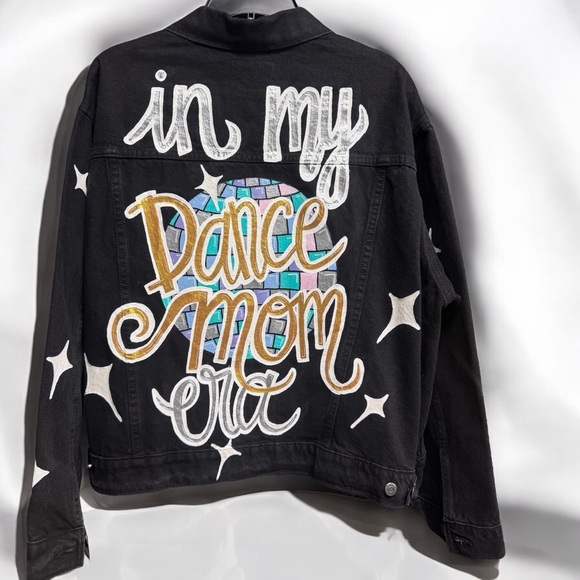 Hand Painted Jean Jacket: “In My Dance Mom Era” - Ladies XXL Denim, Dance Team - Picture 10 of 13